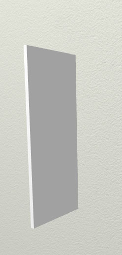 Панель торцевая П Капля (для шкафа верхнего) Белый в Енисейске - enisejsk.mebel54.com | фото