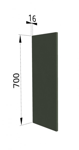 Панель торцевая П Квадро (для шкафа верхнего) Оливково-зеленый в Енисейске - enisejsk.mebel54.com | фото