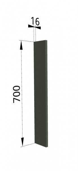 Панель торцевая ПТ 400 Квадро (для шкафа торцевого верхнего) Оливково-зеленый в Енисейске - enisejsk.mebel54.com | фото