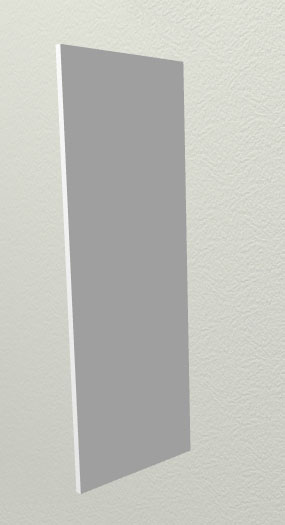 Панель торцевая ВП Капля (для шкафа верхнего высокого) Белый в Енисейске - enisejsk.mebel54.com | фото