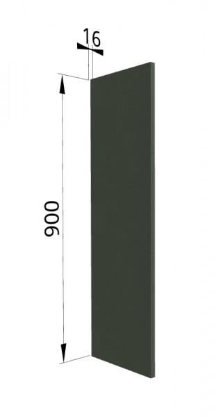 Панель торцевая ВП Квадро (для шкафа верхнего высокого) Оливково-зеленый в Енисейске - enisejsk.mebel54.com | фото