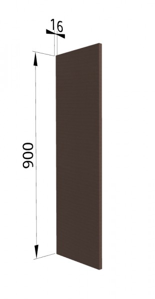 Панель торцевая ВП Квадро (для шкафа верхнего высокого) Шоколад кожа в Енисейске - enisejsk.mebel54.com | фото