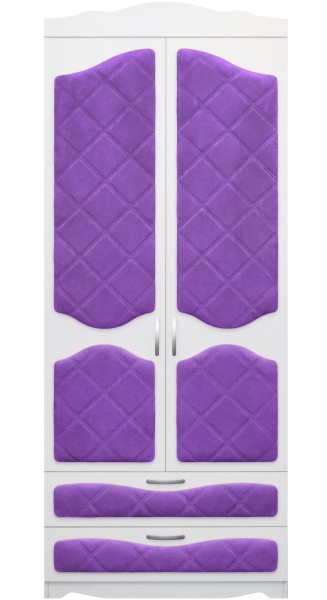 Шкаф 2-х створчатый с ящиками серии Иллюзия 32 Фиолетовый в Енисейске - enisejsk.mebel54.com | фото