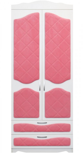 Шкаф 2-х створчатый с ящиками серии Иллюзия 89 Розовый в Енисейске - enisejsk.mebel54.com | фото