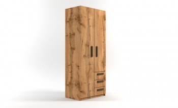 Шкаф 2-х створчатый с ящиками Шервуд (Дуб Вотан) в Енисейске - enisejsk.mebel54.com | фото