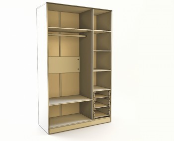 Шкаф 3-х створчатый с ящиками Клаксон (Бежевый/корпус Клен) в Енисейске - enisejsk.mebel54.com | фото