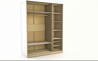 Шкаф 3-х створчатый с ящиками Классика (Белый/корпус Выбеленное дерево) в Енисейске - enisejsk.mebel54.com | фото