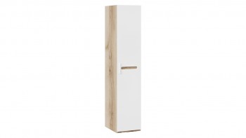Шкаф для белья с 1-ой дверью «Фьюжн» Дуб Делано/Белый глянец в Енисейске - enisejsk.mebel54.com | фото
