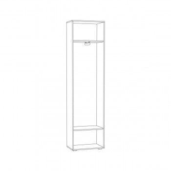 Шкаф для одежды 08.122 Лайн (Дуб серый CRAFT K 002 PW, белый глянец ПВХ) в Енисейске - enisejsk.mebel54.com | фото