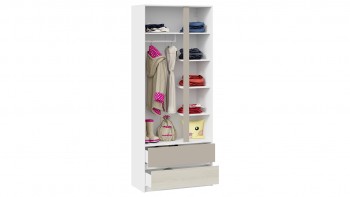 Шкаф для одежды комбинированный «Сканди» Дуб Гарден/Белый/Глиняный серый в Енисейске - enisejsk.mebel54.com | фото
