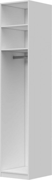 Шкаф ШР-1 зеркало, правый, Вива (Белый/Белый глянец/Платина) в Енисейске - enisejsk.mebel54.com | фото