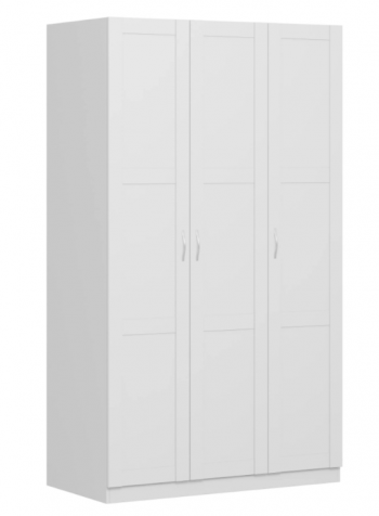 Шкаф трехдверный Пегас сборный белый в Енисейске - enisejsk.mebel54.com | фото