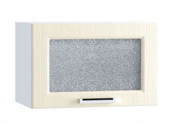 Шкаф верхний горизонтальный со стеклом 500, ШВГС 500 (Клен кремовый/корпус белый) в Енисейске - enisejsk.mebel54.com | фото