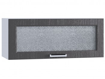 Шкаф верхний горизонтальный со стеклом 800, ШВГС 800 (Клен серый/корпус белый) в Енисейске - enisejsk.mebel54.com | фото