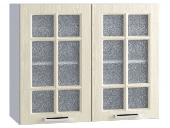 Шкаф верхний со стеклом 800, ШВС 800 (Клен кремовый/корпус белый) в Енисейске - enisejsk.mebel54.com | фото