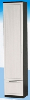 Шкаф высокий с ящиком ДЛЯ ГОСТИНОЙ ШВЯ-450 Венге/Дуб выбеленный в Енисейске - enisejsk.mebel54.com | фото