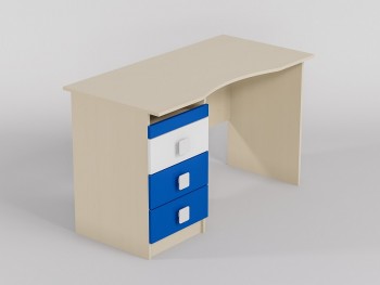 Стол (столешница с выемкой) Скай люкс (Синий/Белый/корпус Клен) в Енисейске - enisejsk.mebel54.com | фото