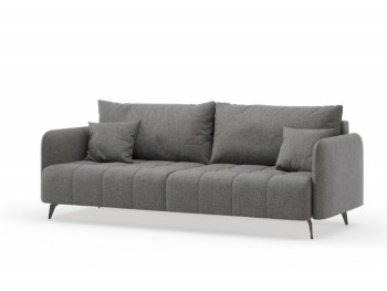Валериан диван трёхместный прямой Стальной, ткань RICO FLEX 9292 в Енисейске - enisejsk.mebel54.com | фото