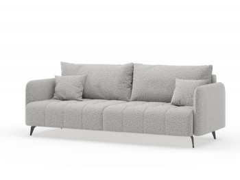 Валериан диван трёхместный прямой Светло-серый, ткань RICO FLEX 108 в Енисейске - enisejsk.mebel54.com | фото